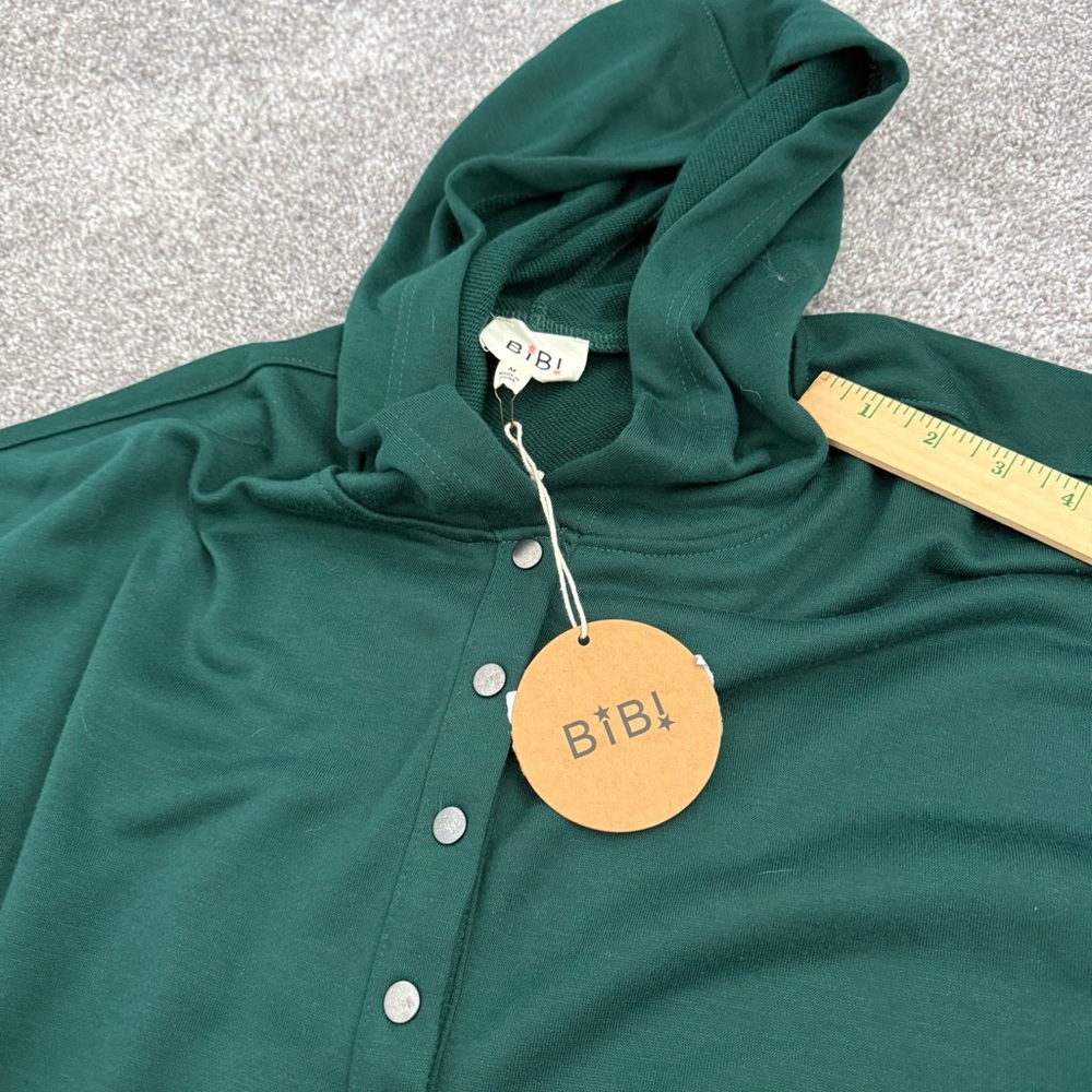 Bibi Green Women’s Half Button Pullover Hoodie - image 7